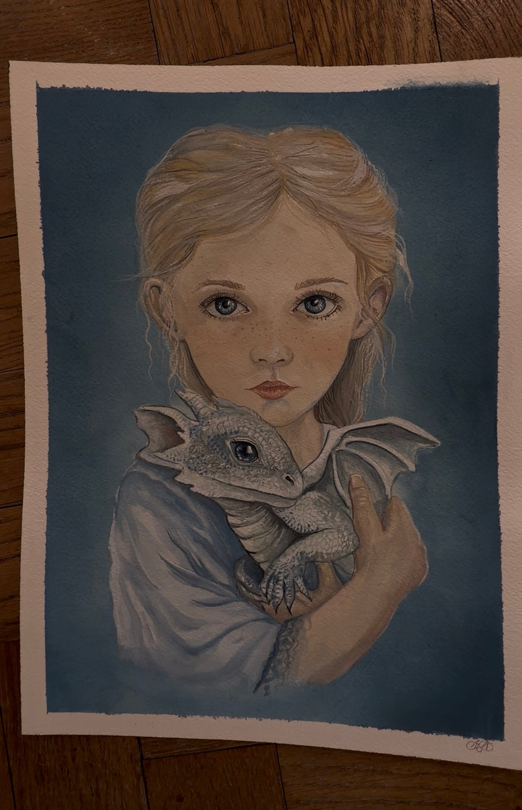 Girl and dragon